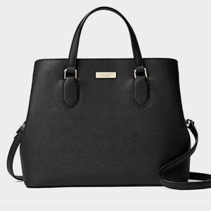 KATE SPADE Black Laurel Way Evangelie Satchel Crossbody Bag